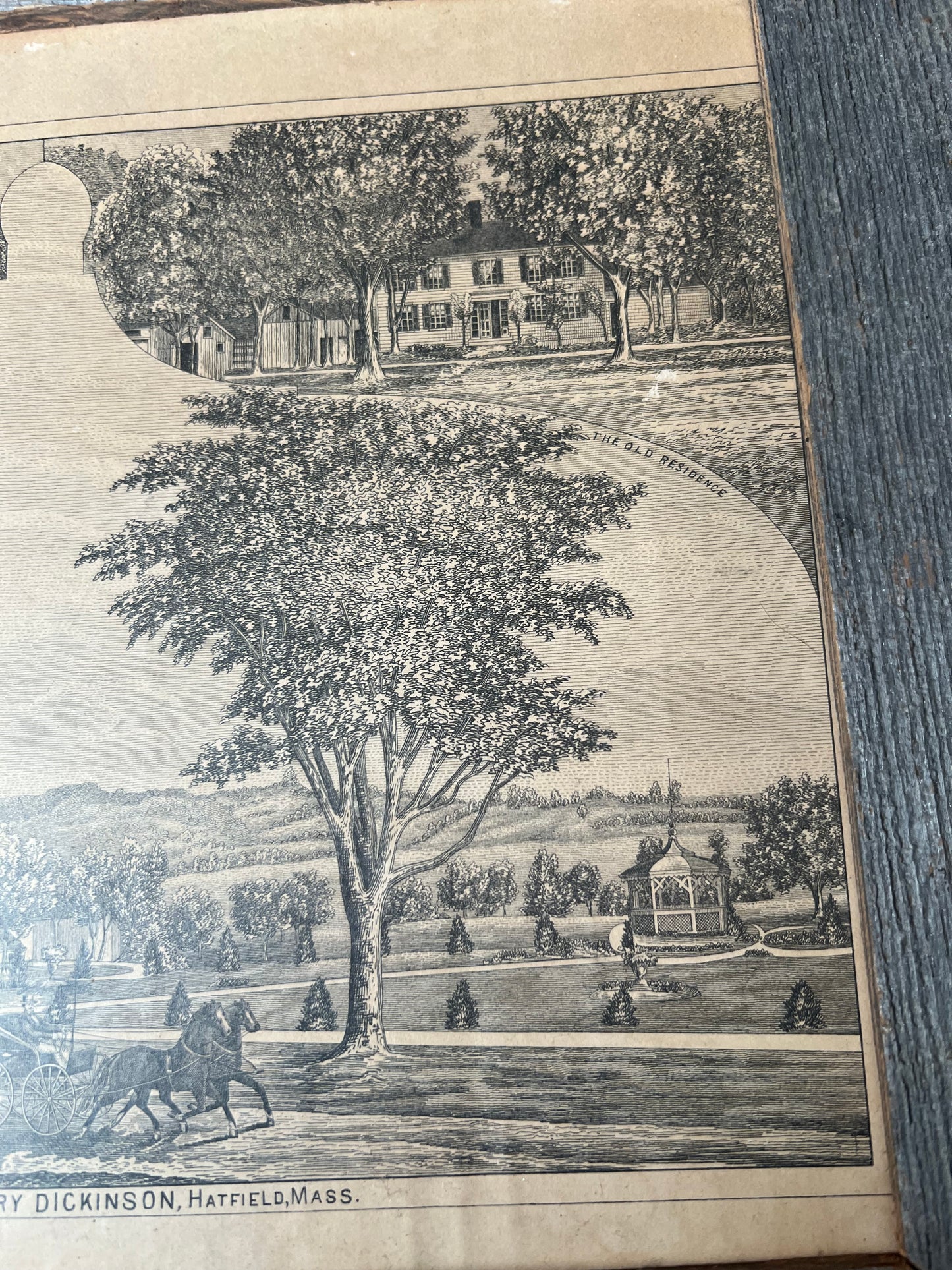 🖼️ Framed Print – Home of William Henry Dickson, Hatfield, MA (8x13.5")