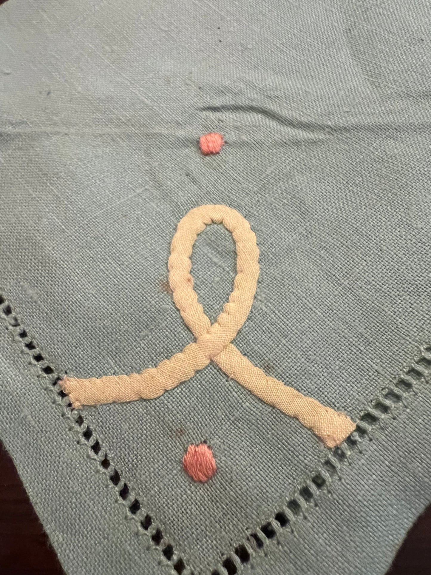 🌸 Vintage Embroidered Cotton Linen Napkins – Set of 4, 10.5" x 9.5"