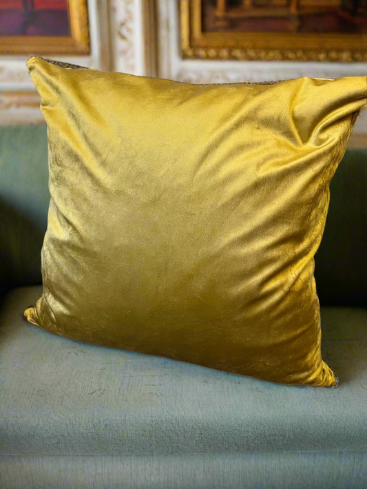 โจ Handmade Gold Velvet Pillow โ 20x20, Down Filled