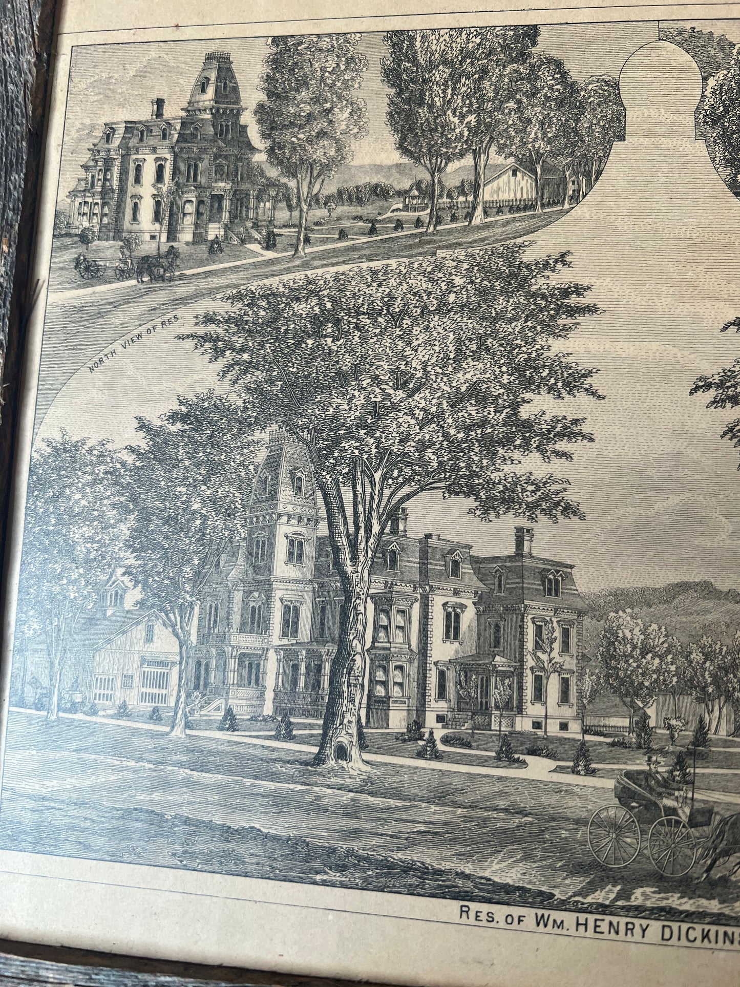 🖼️ Framed Print – Home of William Henry Dickson, Hatfield, MA (8x13.5")