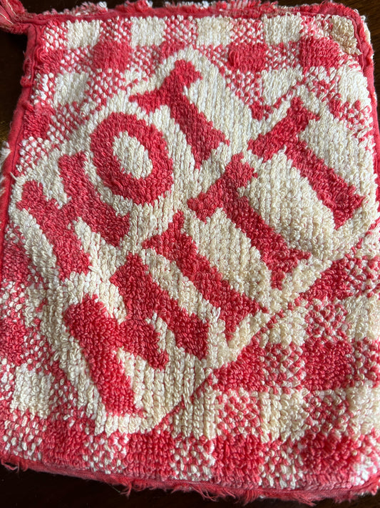🍪Vintage Mid-Century Potholder – “Oven Mitt” Design