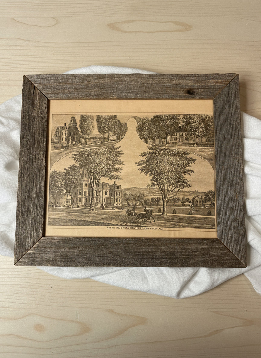 🖼️ Framed Print – Home of William Henry Dickson, Hatfield, MA (8x13.5")