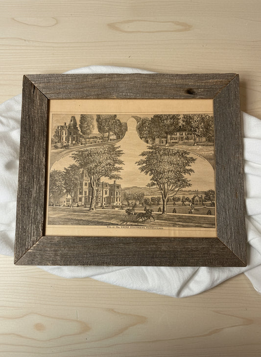 🖼️ Framed Print – Home of William Henry Dickson, Hatfield, MA (8x13.5")