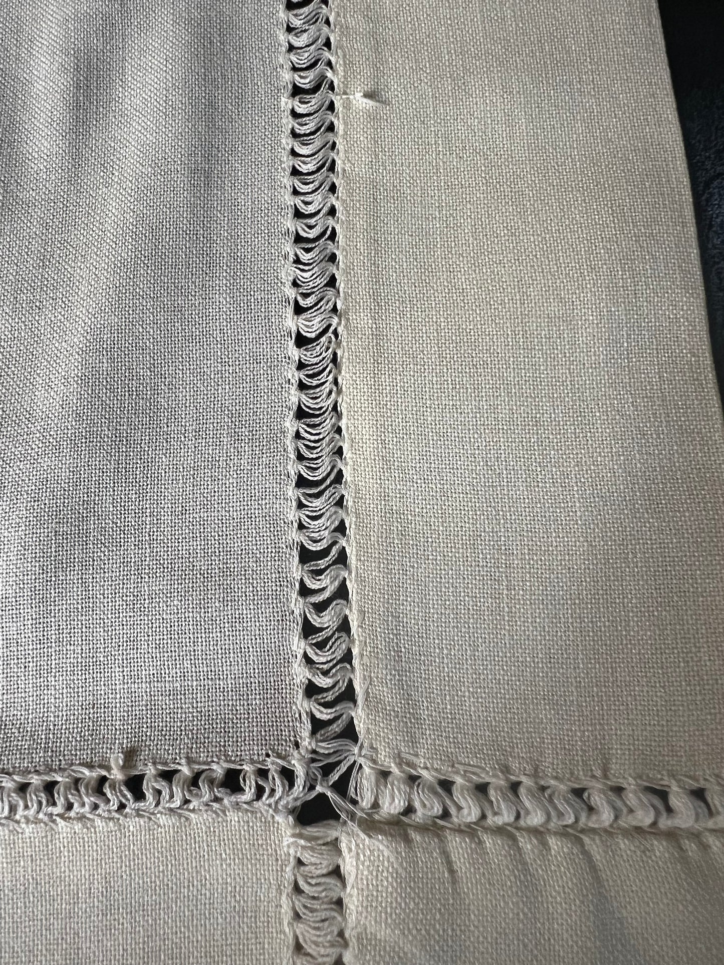 🍀 Vintage Irish Linen Table Runner 🕊️ Double Thick Edges | 12x44 inches 🌼
