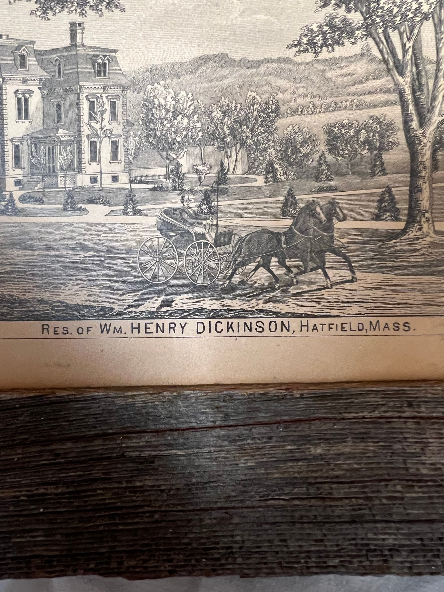 🖼️ Framed Print – Home of William Henry Dickson, Hatfield, MA (8x13.5")